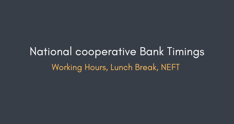 National cooperative Bank Timings